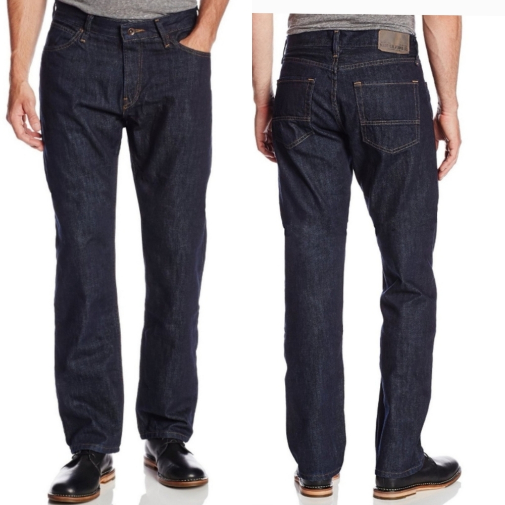 Nautica Mens Straight Fit 100% Cotton Dark 33x30